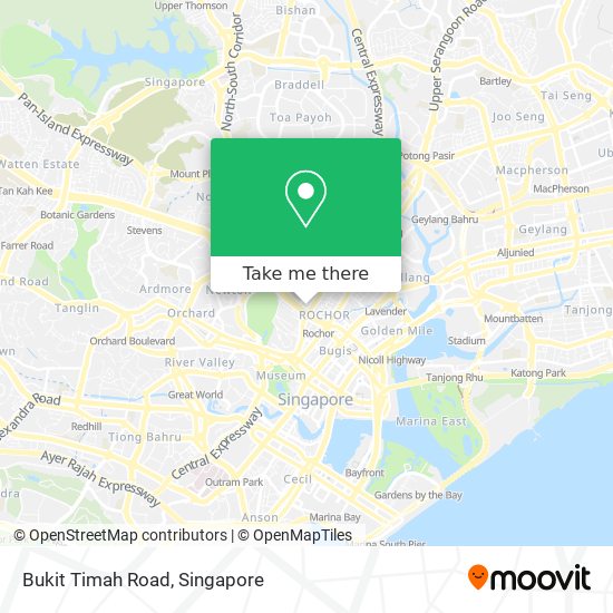 Bukit Timah Road map