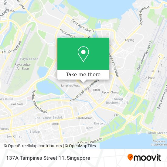 137A Tampines Street 11 map