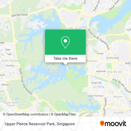 Upper Peirce Reservoir Park map