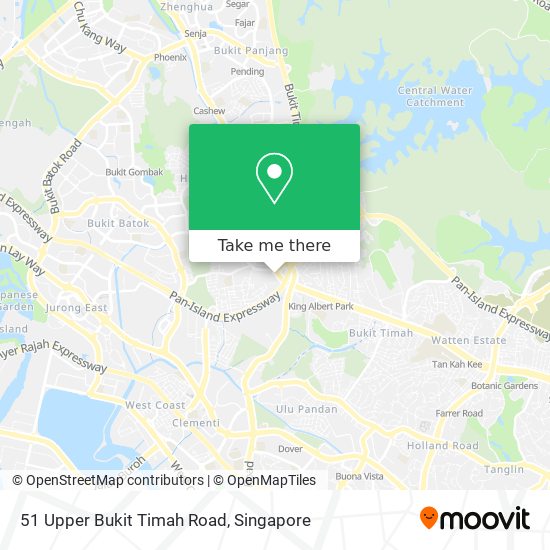 51 Upper Bukit Timah Road map