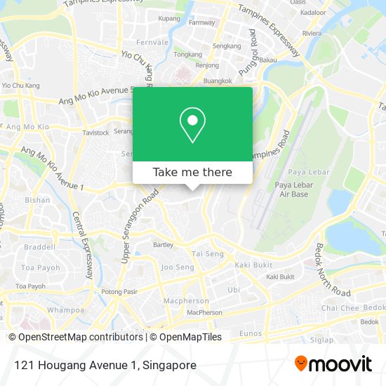 121 Hougang Avenue 1 map