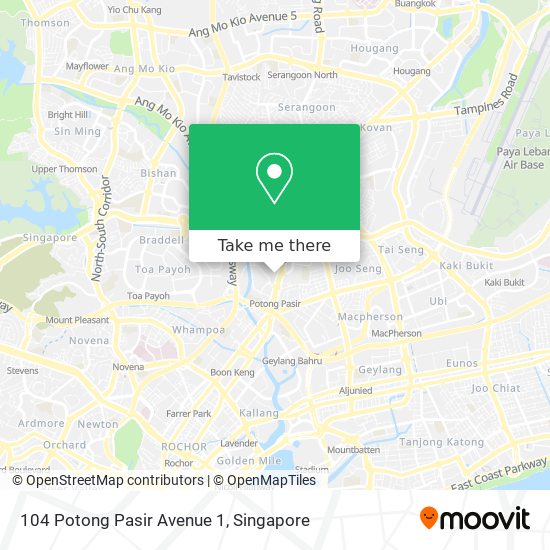 104 Potong Pasir Avenue 1 map