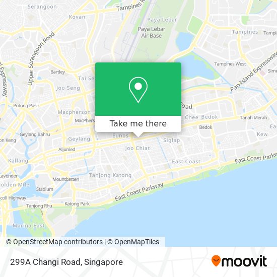 299A Changi Road map