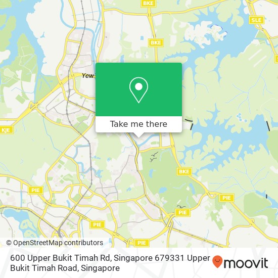 600 Upper Bukit Timah Rd, Singapore 679331 Upper Bukit Timah Road map