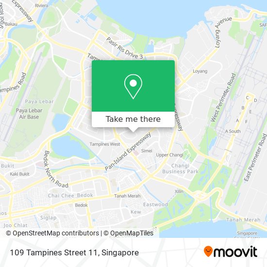 109 Tampines Street 11 map