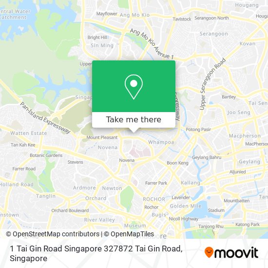 1 Tai Gin Road Singapore 327872 Tai Gin Road map
