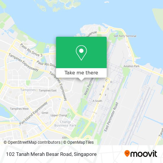 102 Tanah Merah Besar Road map