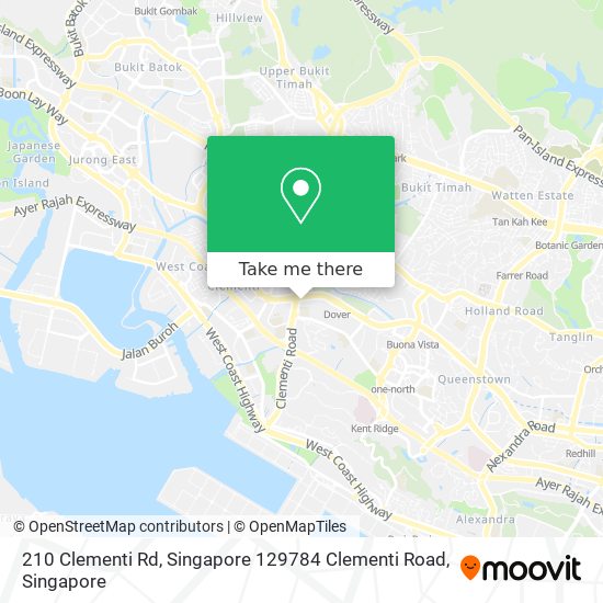 210 Clementi Rd, Singapore 129784 Clementi Road map