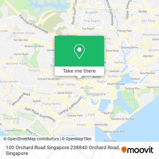 100 Orchard Road Singapore 238840 Orchard Road map
