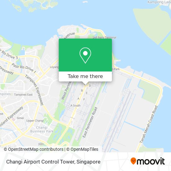 Changi Airport Control Tower map