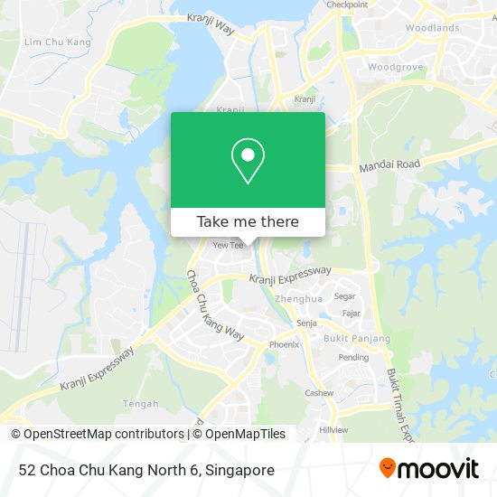 Map Of Choa Chu Kang How To Get To 52 Choa Chu Kang North 6 In Singapore By Bus Or Metro?