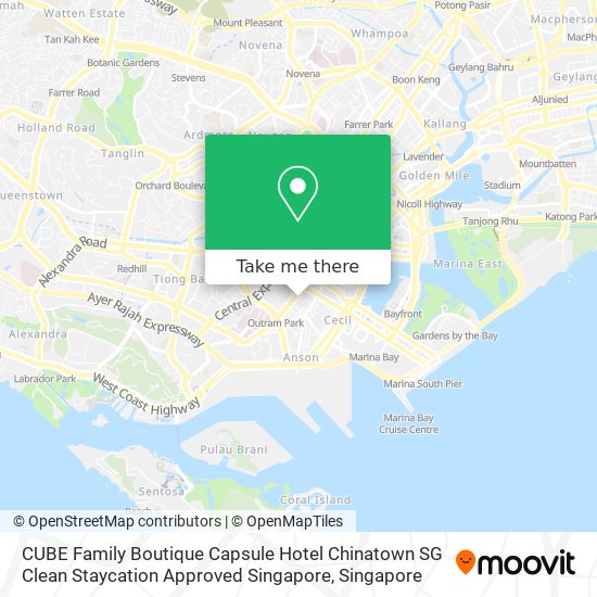 CUBE Family Boutique Capsule Hotel Chinatown SG Clean Staycation Approved Singapore map
