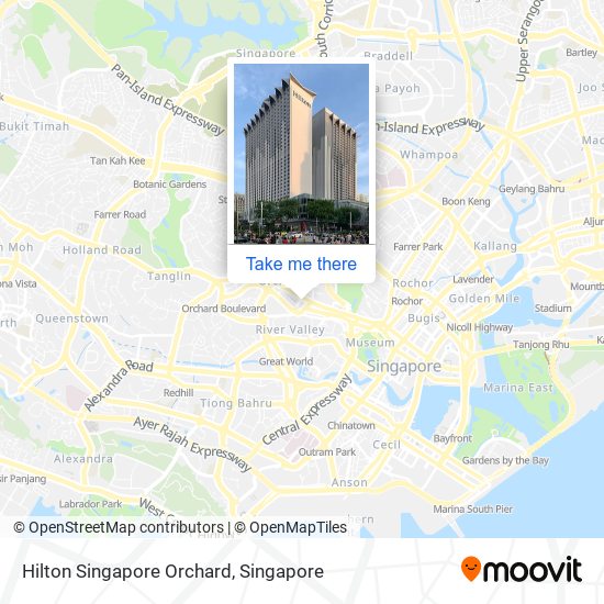 Hilton Singapore Orchard map