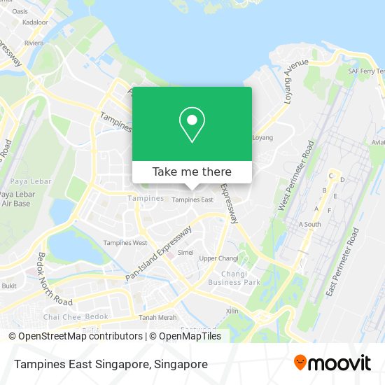 Tampines East Singapore map