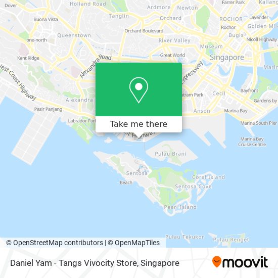 Daniel Yam - Tangs Vivocity Store地图