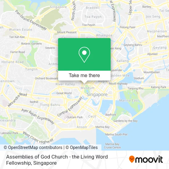 Assemblies of God Church - the Living Word Fellowship map