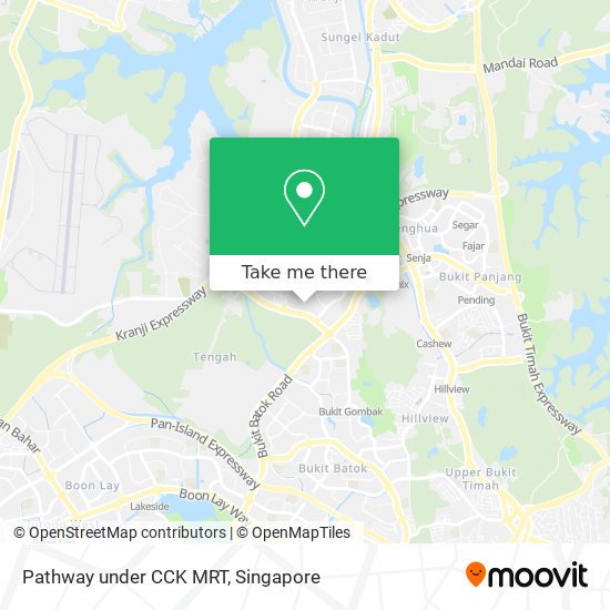 Pathway under CCK MRT map