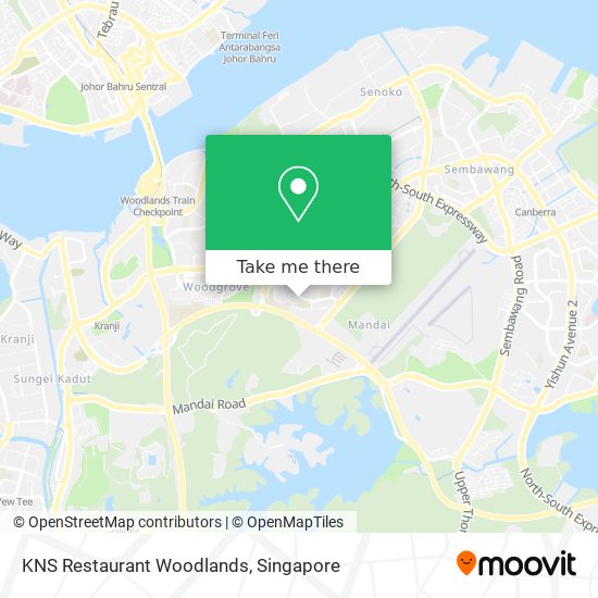 KNS Restaurant Woodlands map