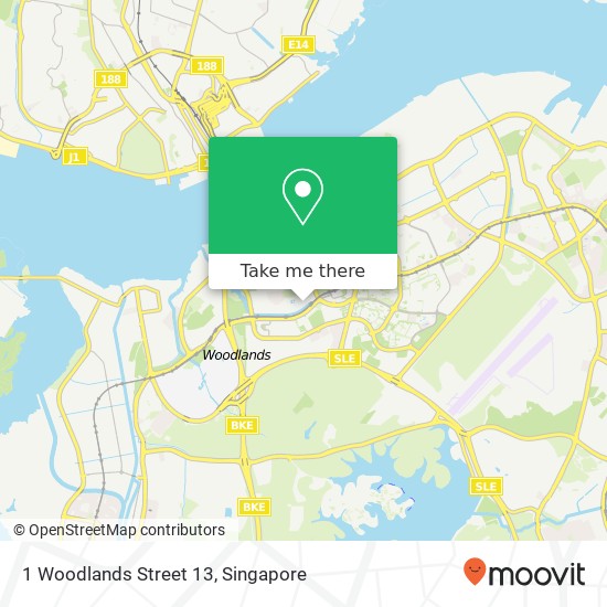 1 Woodlands Street 13地图