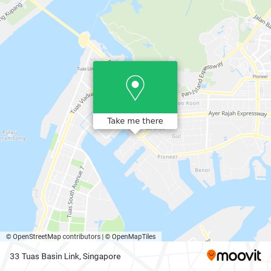 33 Tuas Basin Link map