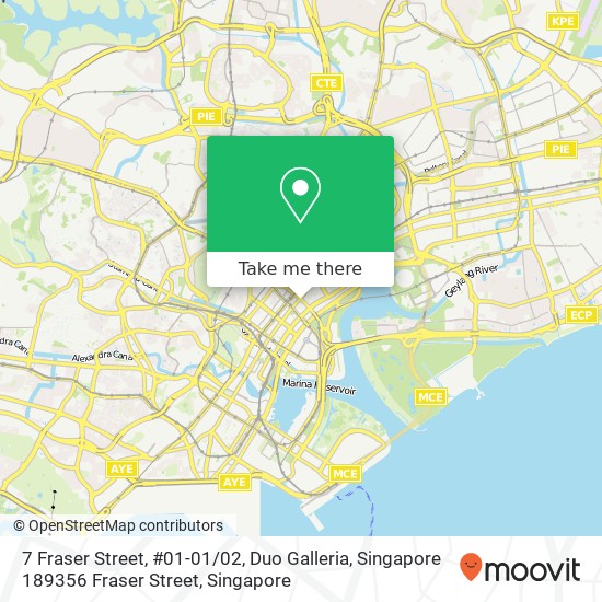 7 Fraser Street, #01-01 / 02, Duo Galleria, Singapore 189356 Fraser Street map