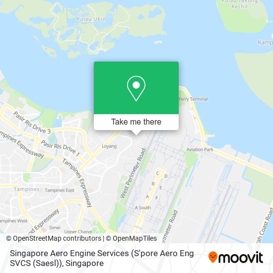 Singapore Aero Engine Services (S'pore Aero Eng SVCS (Saesl))地图