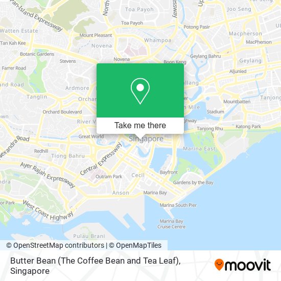 Butter Bean (The Coffee Bean and Tea Leaf) map