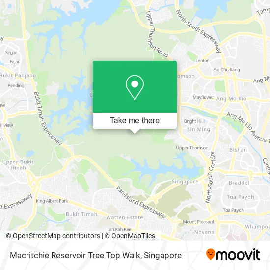 Macritchie Reservoir Tree Top Walk map