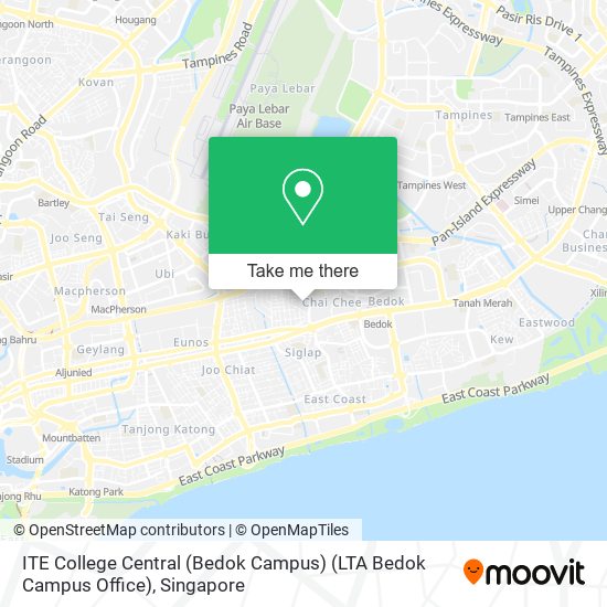 ITE College Central (Bedok Campus) (LTA Bedok Campus Office) map