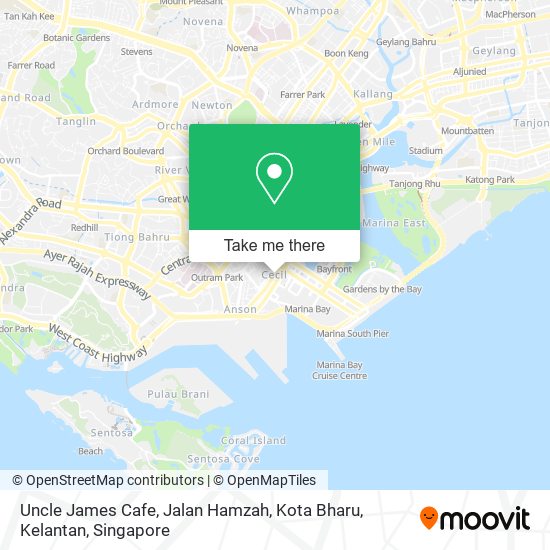 Uncle James Cafe, Jalan Hamzah, Kota Bharu, Kelantan map