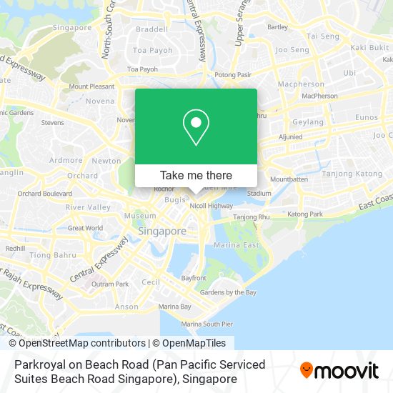 Parkroyal on Beach Road (Pan Pacific Serviced Suites Beach Road Singapore) map