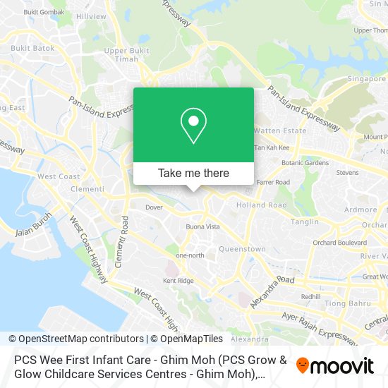 PCS Wee First Infant Care - Ghim Moh (PCS Grow & Glow Childcare Services Centres - Ghim Moh) map