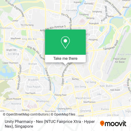 Unity Pharmacy - Nex (NTUC Fairprice Xtra - Hyper Nex)地图