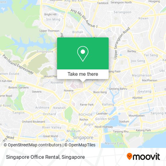 Singapore Office Rental map