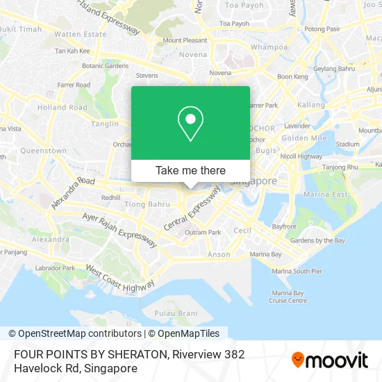 FOUR POINTS BY SHERATON, Riverview 382 Havelock Rd地图