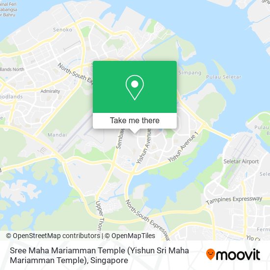 Sree Maha Mariamman Temple (Yishun Sri Maha Mariamman Temple) map