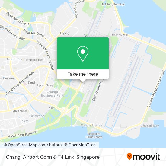 Changi Airport Conn & T4 Link map