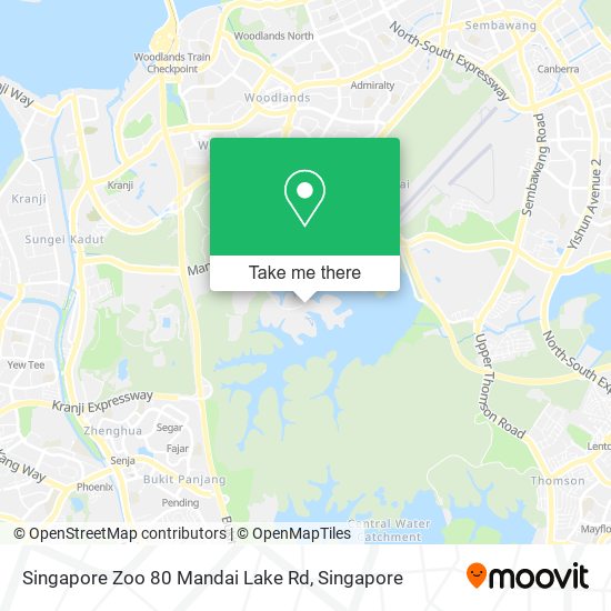 Singapore Zoo 80 Mandai Lake Rd map