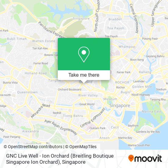 GNC Live Well - Ion Orchard (Breitling Boutique Singapore Ion Orchard) map