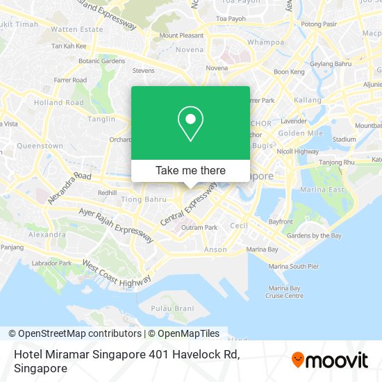 Hotel Miramar Singapore 401 Havelock Rd map