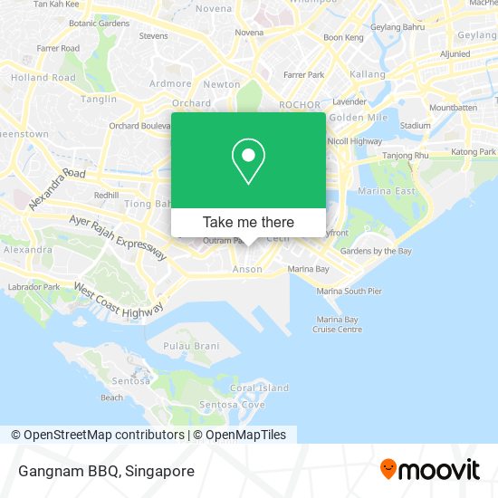 Gangnam BBQ map