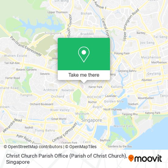 Christ Church Parish Office map