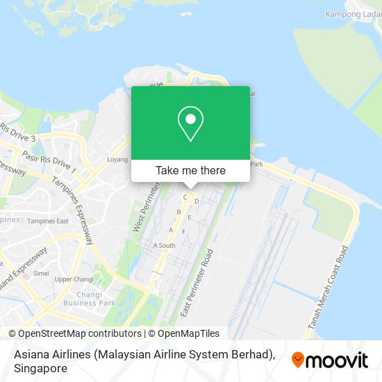 Asiana Airlines (Malaysian Airline System Berhad) map