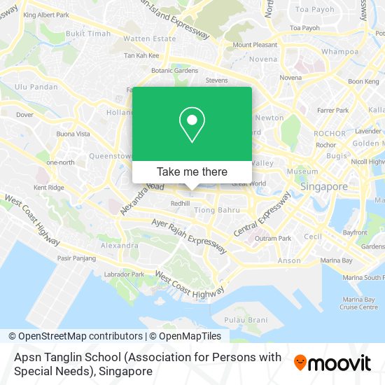 Apsn Tanglin School (Association for Persons with Special Needs) map