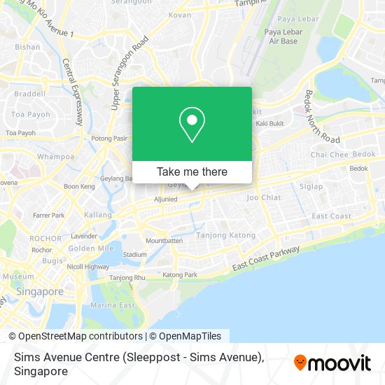 Sims Avenue Centre (Sleeppost - Sims Avenue) map