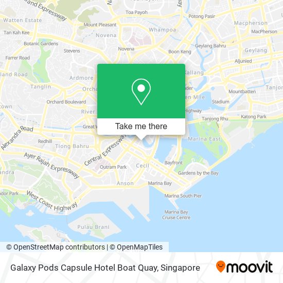 Galaxy Pods Capsule Hotel Boat Quay map