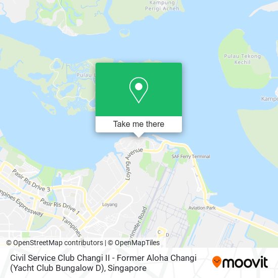 Civil Service Club Changi II - Former Aloha Changi (Yacht Club Bungalow D) map