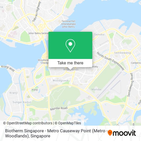 Biotherm Singapore - Metro Causeway Point (Metro - Woodlands) map