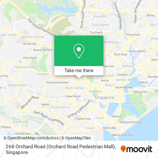 268 Orchard Road (Orchard Road Pedestrian Mall) map