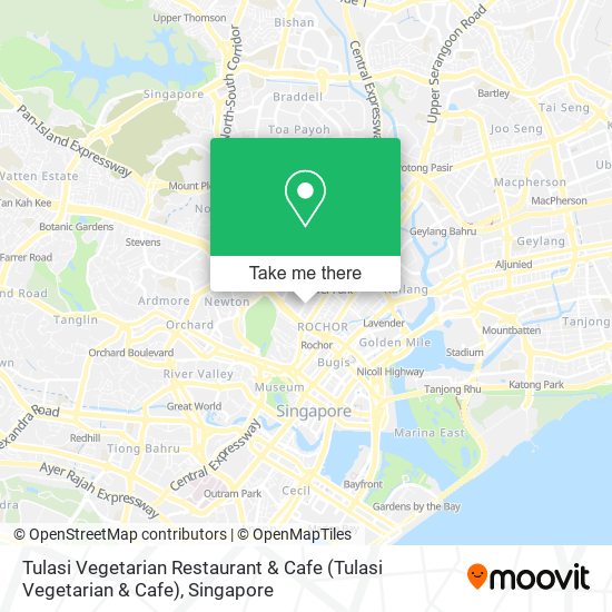 Tulasi Vegetarian Restaurant & Cafe map